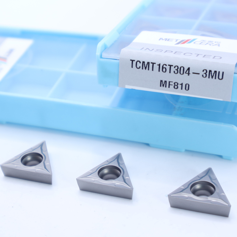 Mức MF810 Vỏ xoắn Carbide bạc TCMT09 TCMT11 TCMT16 Vỏ xoắn CNC tích cực với máy phá chip bán kết thúc 3MU