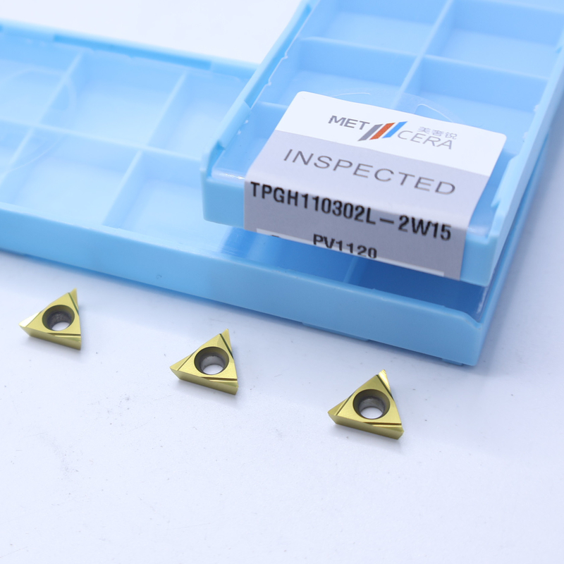 TiCN Cermet CNC Turning Inserts TPGH1103 với 2W15 Sharp Finish Chip Breaker Vật liệu kim loại Chất liệu chống mòn cao Ưu điểm