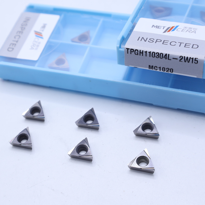 TiCN Cermet CNC Turning Inserts TPGH1103 với 2W15 Sharp Finish Chip Breaker Vật liệu kim loại Chất liệu chống mòn cao Ưu điểm