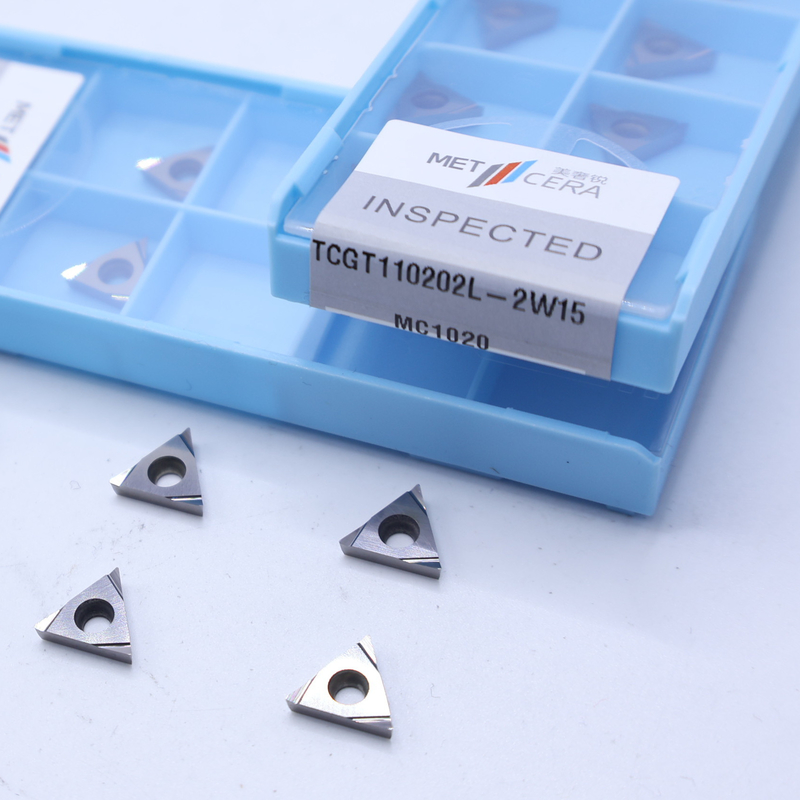 Xác định bên ngoài Cermet CNC Inserts TCGT11 TCGT1102 với 2W15 Sharp Finish Chip Breaker cho chế biến hợp kim kim thép