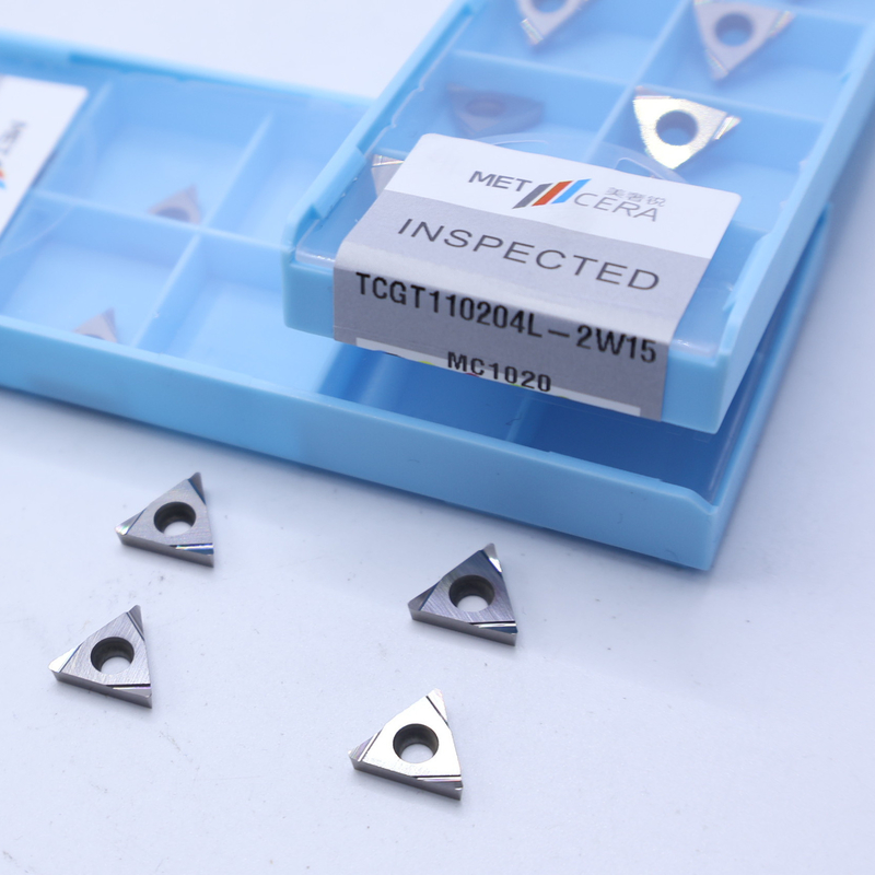 Xác định bên ngoài Cermet CNC Inserts TCGT11 TCGT1102 với 2W15 Sharp Finish Chip Breaker cho chế biến hợp kim kim thép