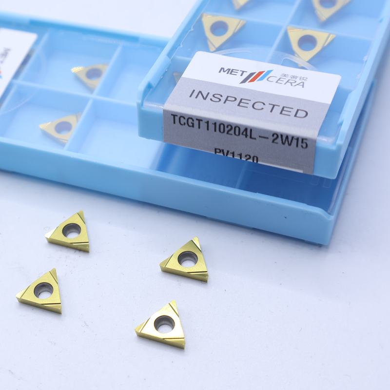 Xác định bên ngoài Cermet CNC Inserts TCGT11 TCGT1102 với 2W15 Sharp Finish Chip Breaker cho chế biến hợp kim kim thép
