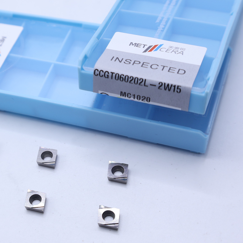 Cermet CNC quay chèn CCGT06 với 2W15 sắc nét kết thúc chip Breaker cho thép / kim loại / hợp kim chế biến