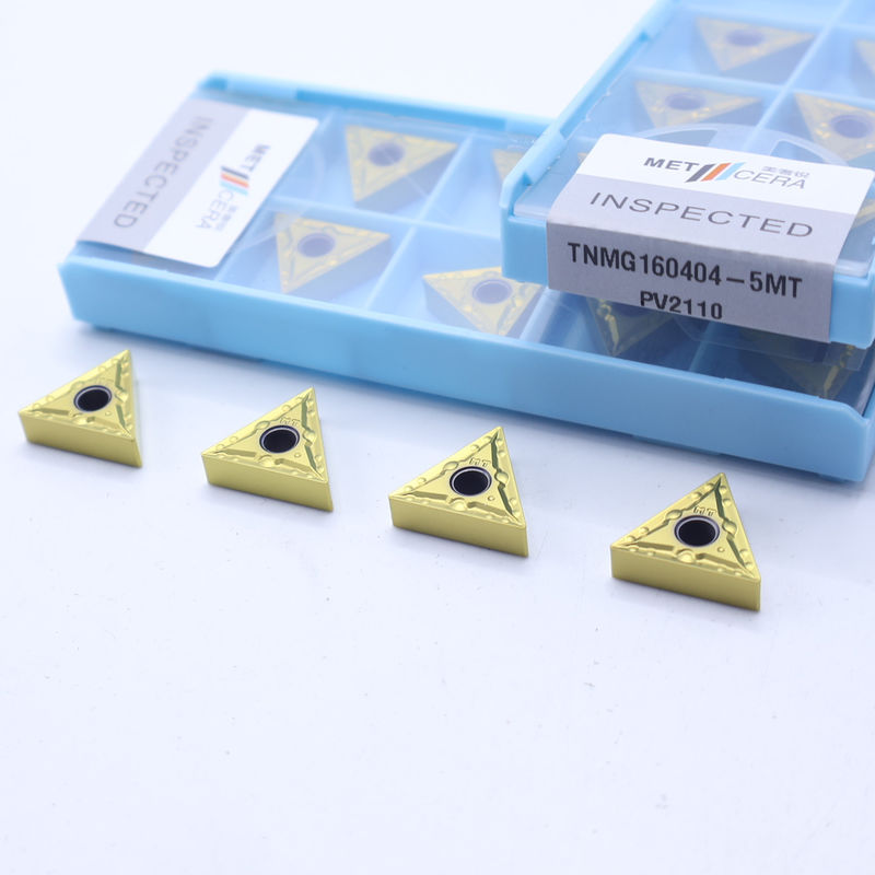 TNMG16 Chèn xoay CNC âm với 5MT máy phá chip bán kết thúc và TiCN Cermet để chống mòn