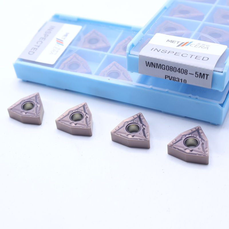 WNMG08 PVD ốp Carbide Đặt quay với 5MT chipbreaker cho thép và hợp kim thép