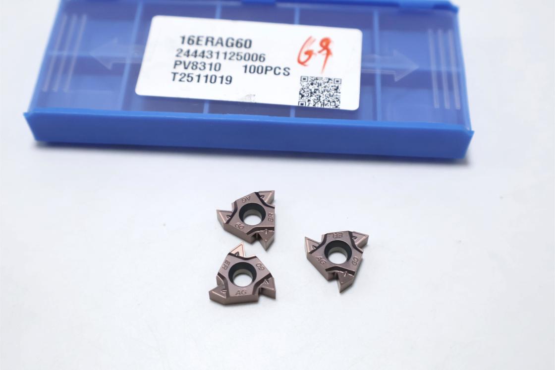 Mảnh tiện ren cacbua có thể lập chỉ mục bên ngoài 55DEG, độ bền cao, Mảnh ren cắt hồ sơ một phần, Lớp phủ PVD 16ERAG55 16ERAG60
