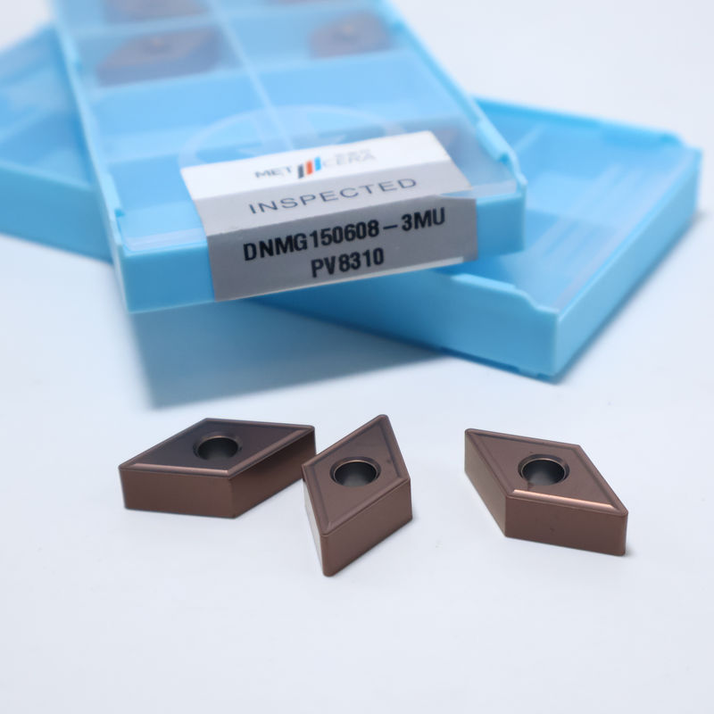 DNMG150604 DNMG150608, 55 ° Rhombic Carbide Đánh vòng chèn cho thép, thép không gỉ trong máy phá chip 3MU