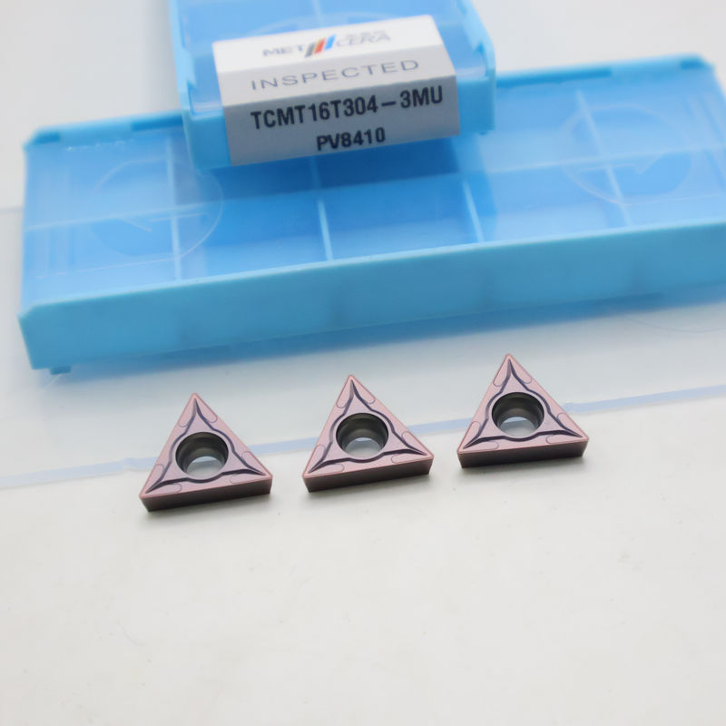 Ống đúc Carbide được phủ TCMT09 TCMT11 TCMT16 Ống đúc CNC dương tính với máy phá chip bán kết thúc 3MU