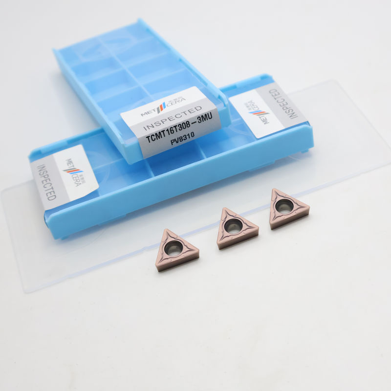 Ống đúc Carbide được phủ TCMT09 TCMT11 TCMT16 Ống đúc CNC dương tính với máy phá chip bán kết thúc 3MU