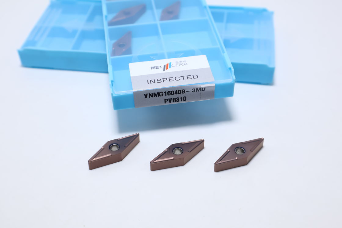 Mảnh tiện ngoài bằng cacbua có thể thay thế VNMG1604 Dùng cho dao tiện lỗ cắt thép không gỉ